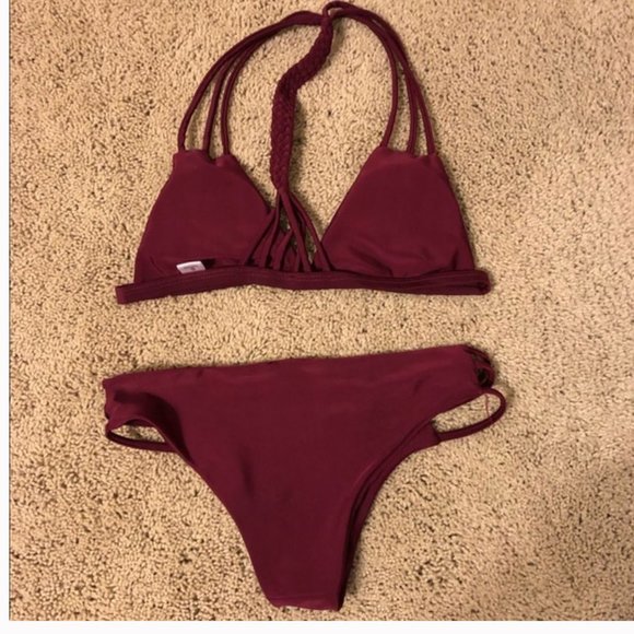 Zaful Burgundy Bikini - Picture 2 of 4